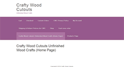 Desktop Screenshot of craftywoodcutouts.com